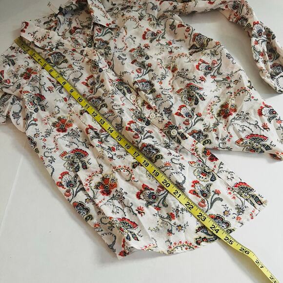 Joie Katrine Silk Blend Floral Print Button Front Long Sleeve Top Size XS Multi - Picture 7 of 8